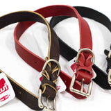 Collar de Cuero para Perro Sin Costuras de Níquel y de color Rojo de 20mm