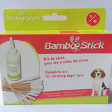 Bamboo Sticks + liquido limpiador oido. Bastoncillos limpiadores ecológicos para perros, de bambú