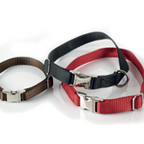 Collar de Nylon Súper Suave para Perro con Cierre Metálico Súper Resistente Color Negro