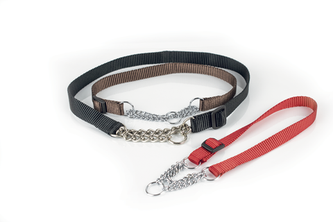 Collar Semi-Ahorcamiento Nylon Súper Suave para Perro Color Rojo